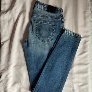 True Religion Casey Jeans Low Rise Destroyed